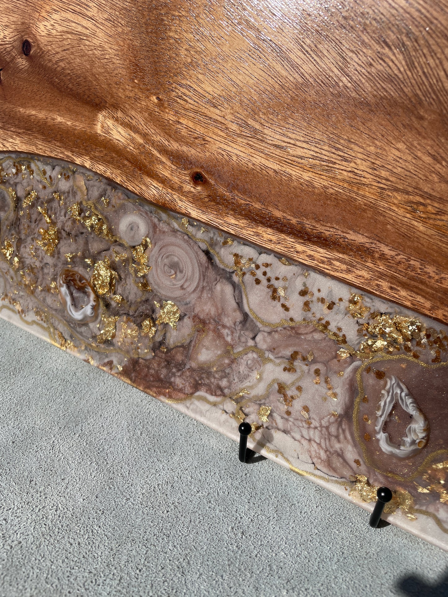 Handmade Natural English Walnut And Resin Charcuterie Board Platter