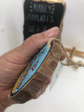 " Wyoming Love " Original Wood Slice Ornament