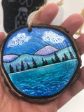 " Lake Owen " Original Wood Slice Ornament