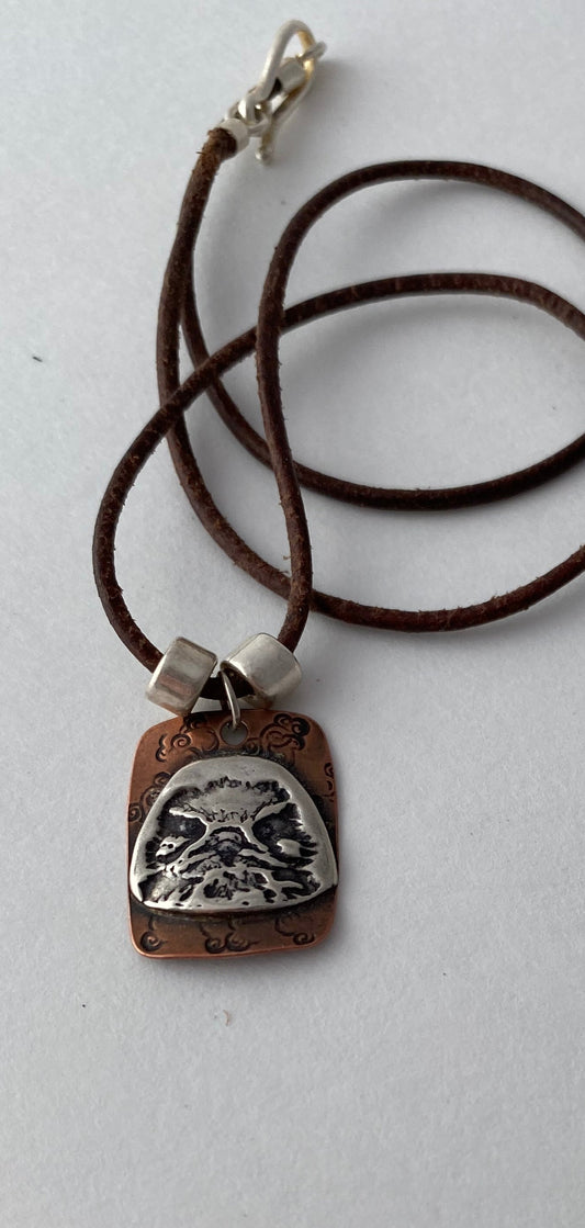Prairie Falcon Face Necklace
