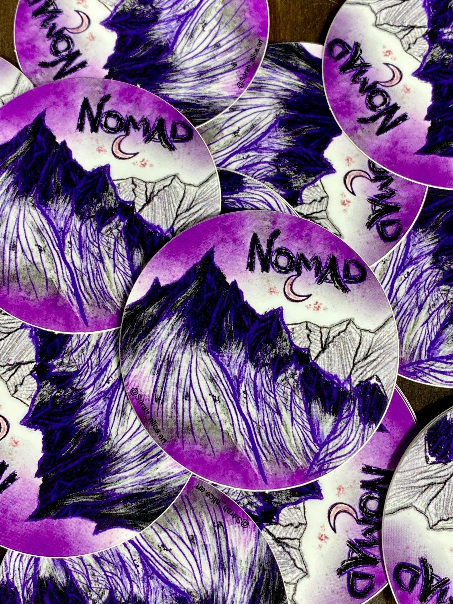 Small Vinyl Purple " Nomad " Sticker