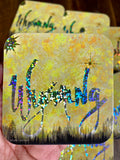 Wyoming Starburst Glitter Art Stickers