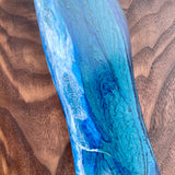 Walnut Wood /  Dark Blue River Resin Charcuterie Reversible Board