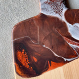 Artisan Maple Cutting Board in Fall Color Resin Art Handle