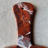 Artisan Maple Cutting Board in Fall Color Resin Art Handle
