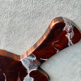 Artisan Maple Cutting Board in Fall Color Resin Art Handle
