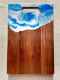 Artisan Walnut Charcuterie Board With Resin Cutout Handle