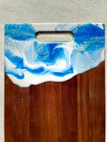 Artisan Walnut Charcuterie Board With Resin Cutout Handle