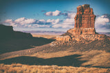 camel rock on Sand Creek road south of Laramie Wyoming, framed in old barnwood frame