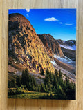 Canvas Print of a beautiful sunrise in the Snowy Range Mountains with the glow of the morning light on "The Diamond" a part of Medicine Bow Peak, in the Snowy Range Mountains outside of Laramie, Wyoming