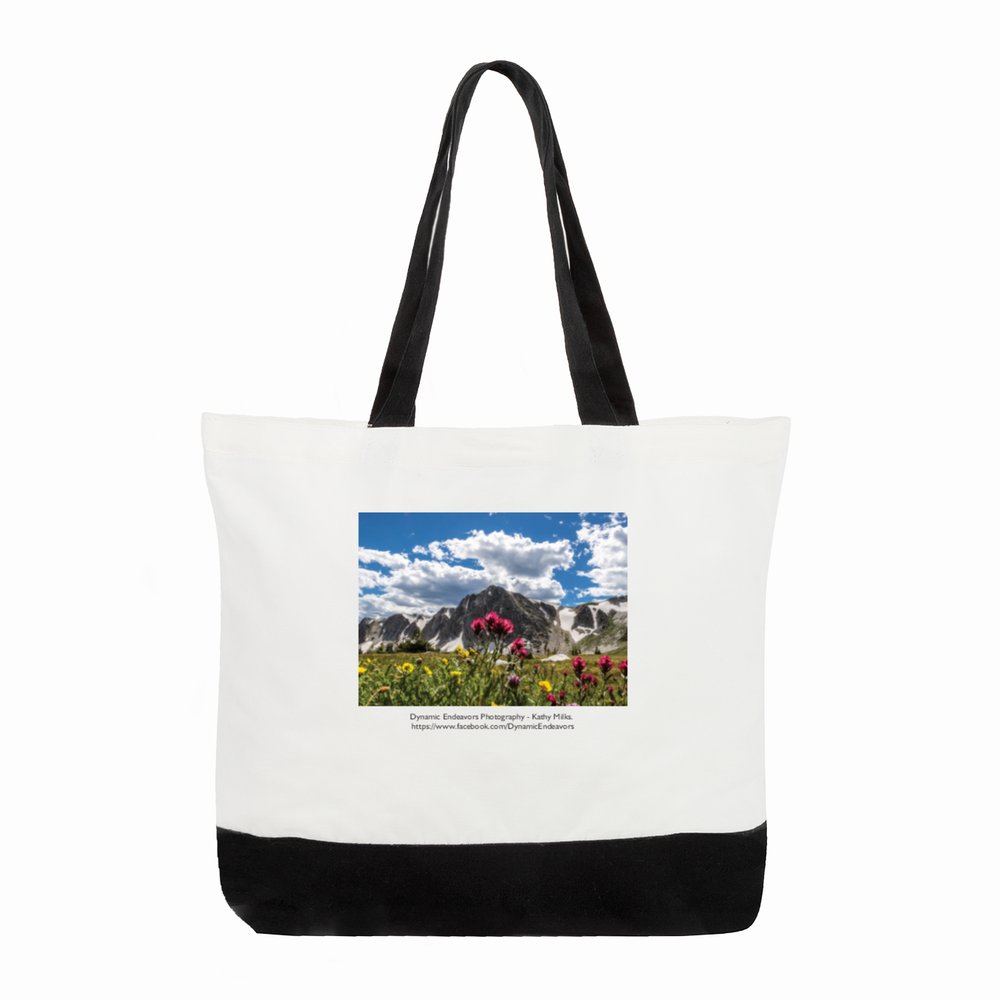 Snowy Range Mountains Canvas Tote Bag