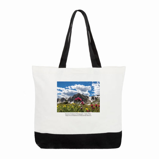 Snowy Range Mountains Canvas Tote Bag