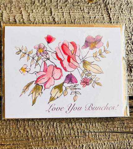 " Love You Bunches " Greeting Card