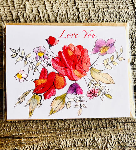 " Love You " Greeting Card