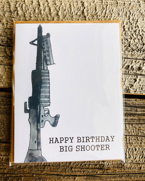 Happy Birthday Big Shooter Greeting Card