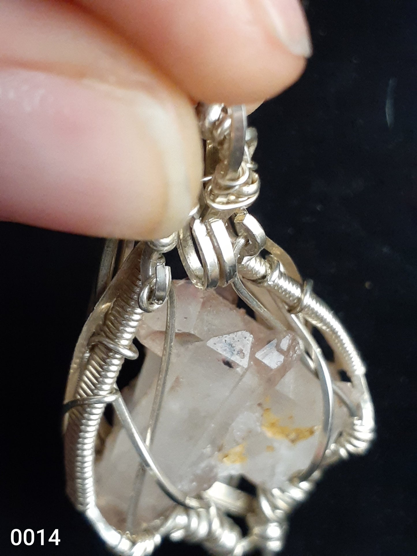 Elvish Cluster Harlequin Crystal Pendant