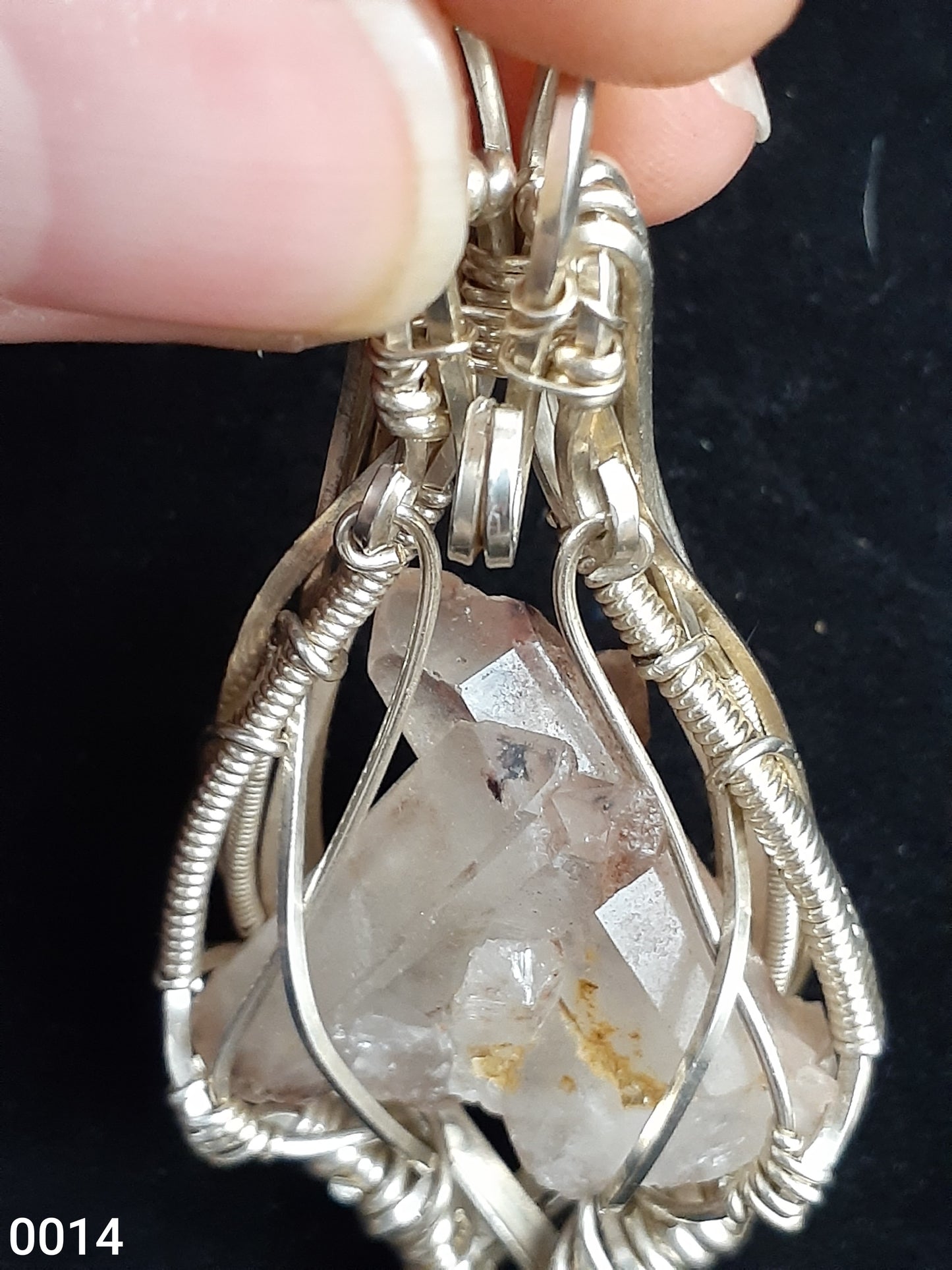 Elvish Cluster Harlequin Crystal Pendant