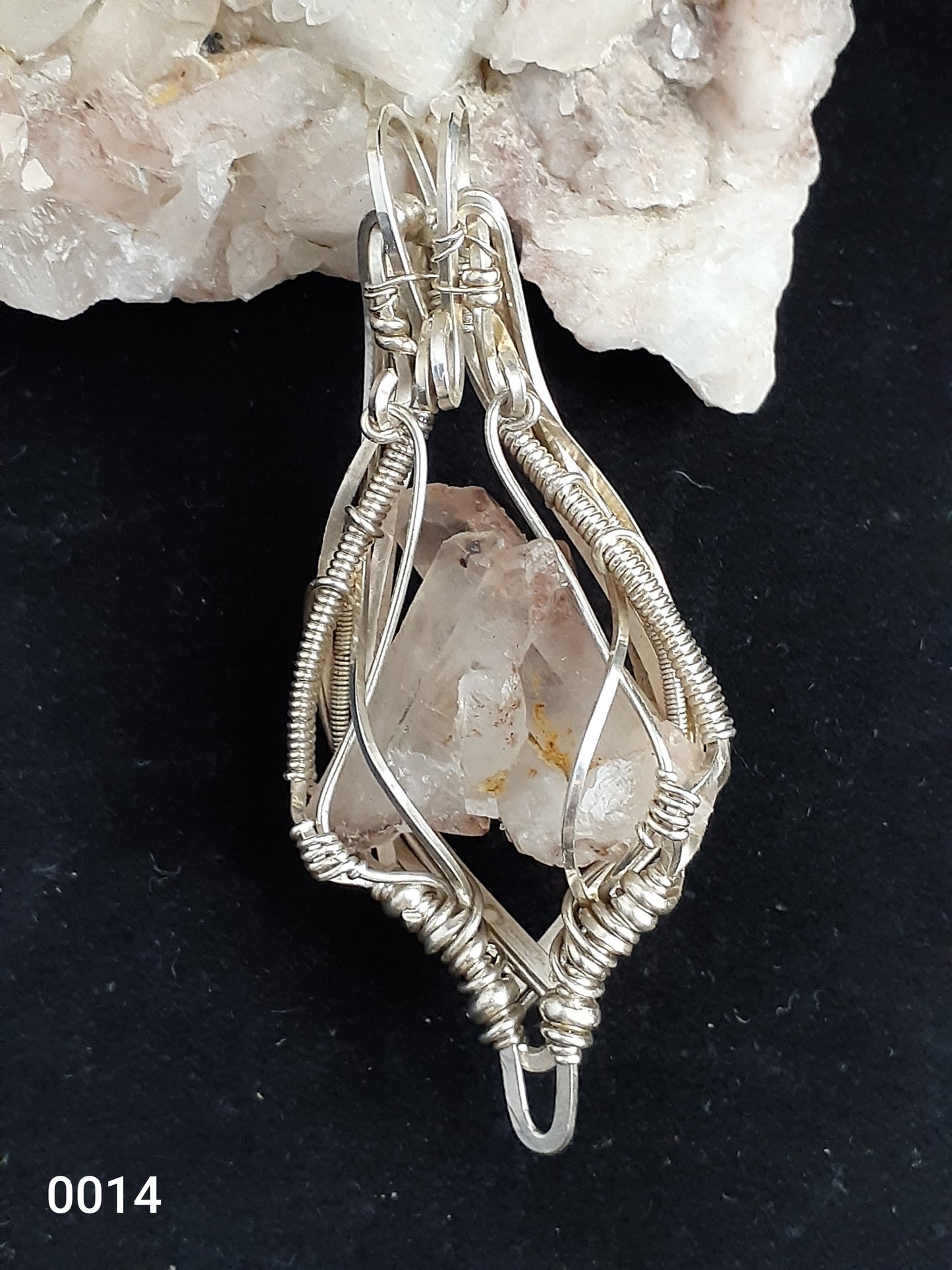 Elvish Cluster Harlequin Crystal Pendant