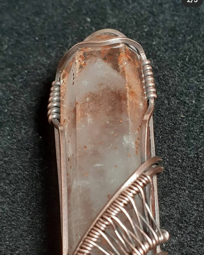 Phantom Harlequin Quartz Necklace