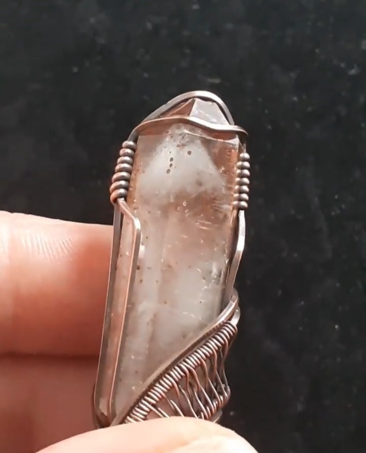 Phantom Harlequin Quartz Necklace