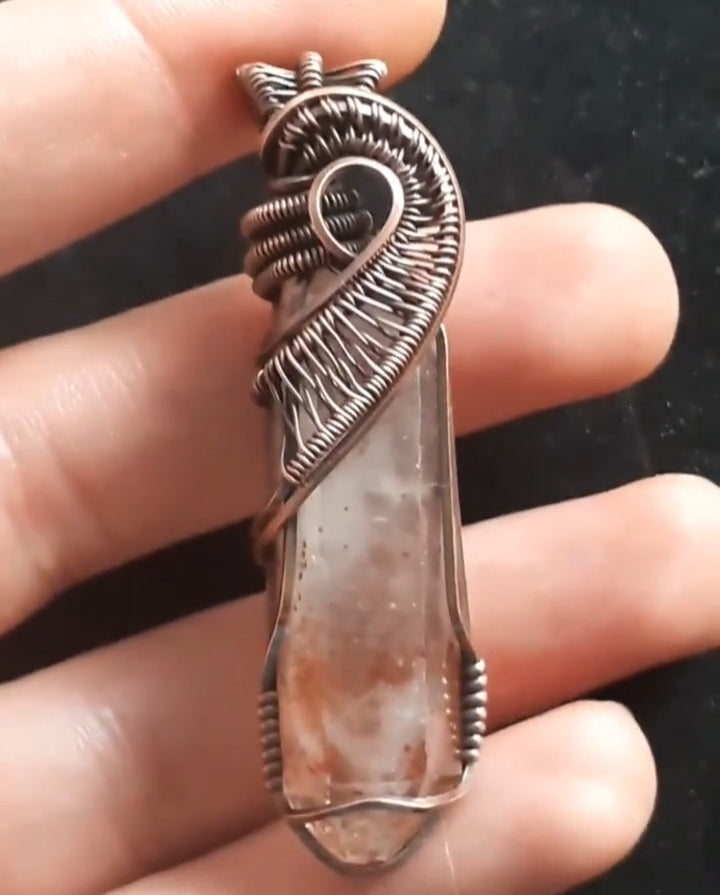 Phantom Harlequin Quartz Necklace