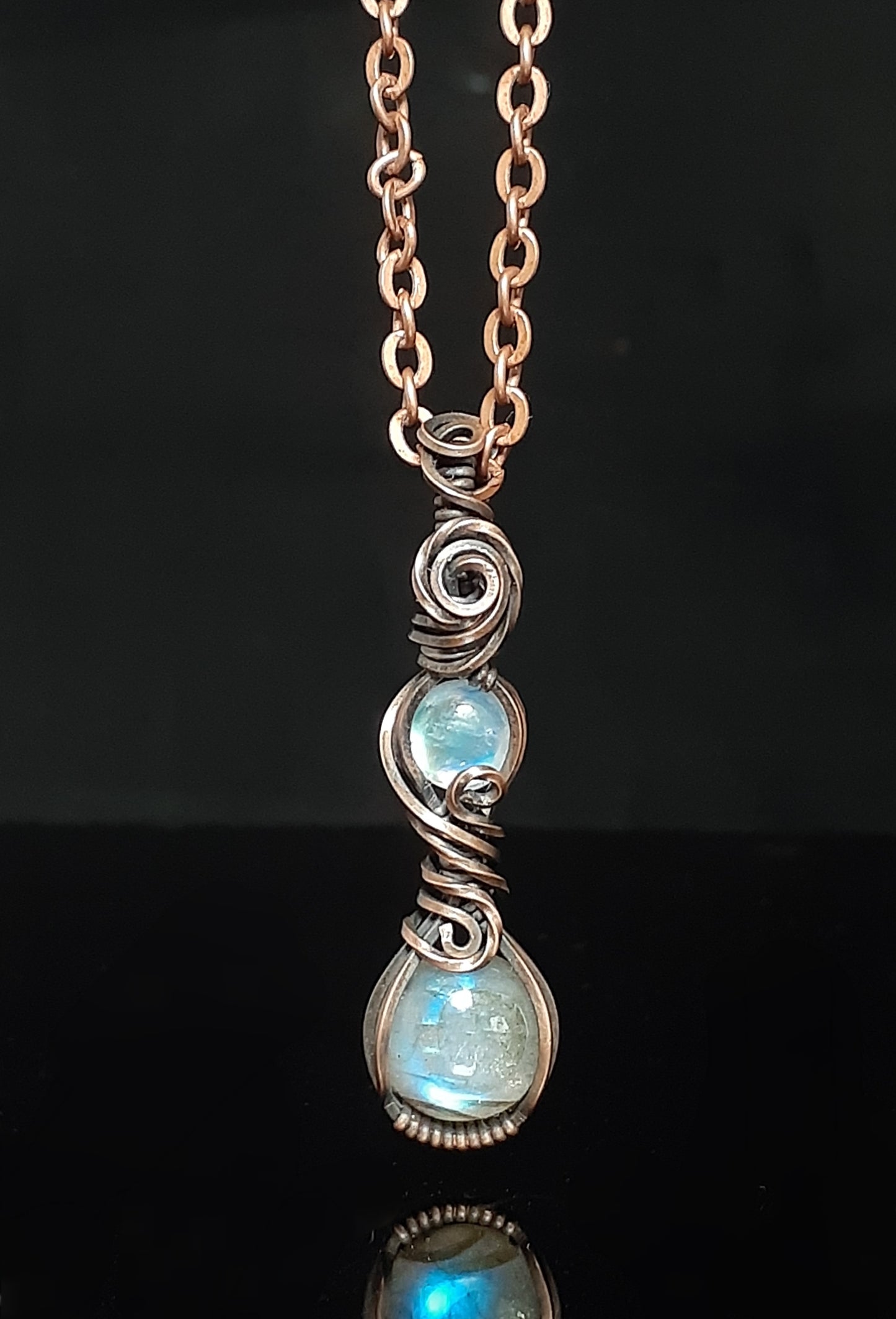 Labradorite / Moonstone Micro Pendent
