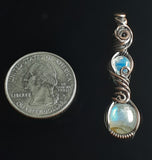 Labradorite / Moonstone Micro Pendent