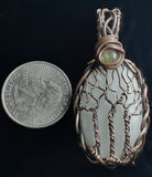 Moonstone / Labradorite Tree Of Life Oxidize Copper Pendent