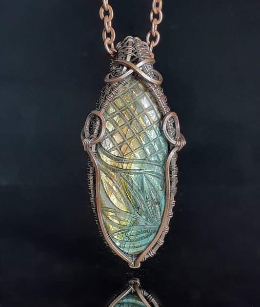 Carved Labradorite Pendent