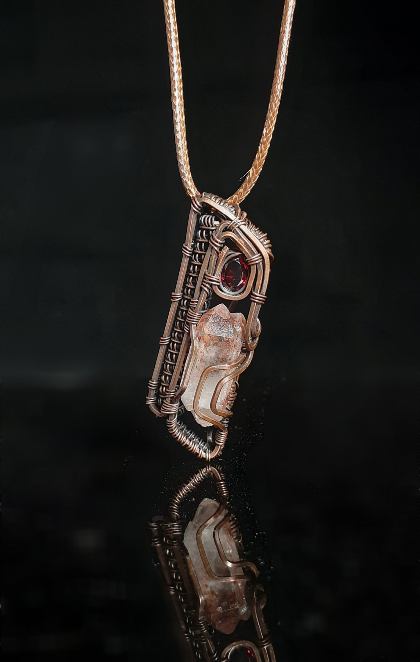Unique Double Terminated Crystal Heady Pendent