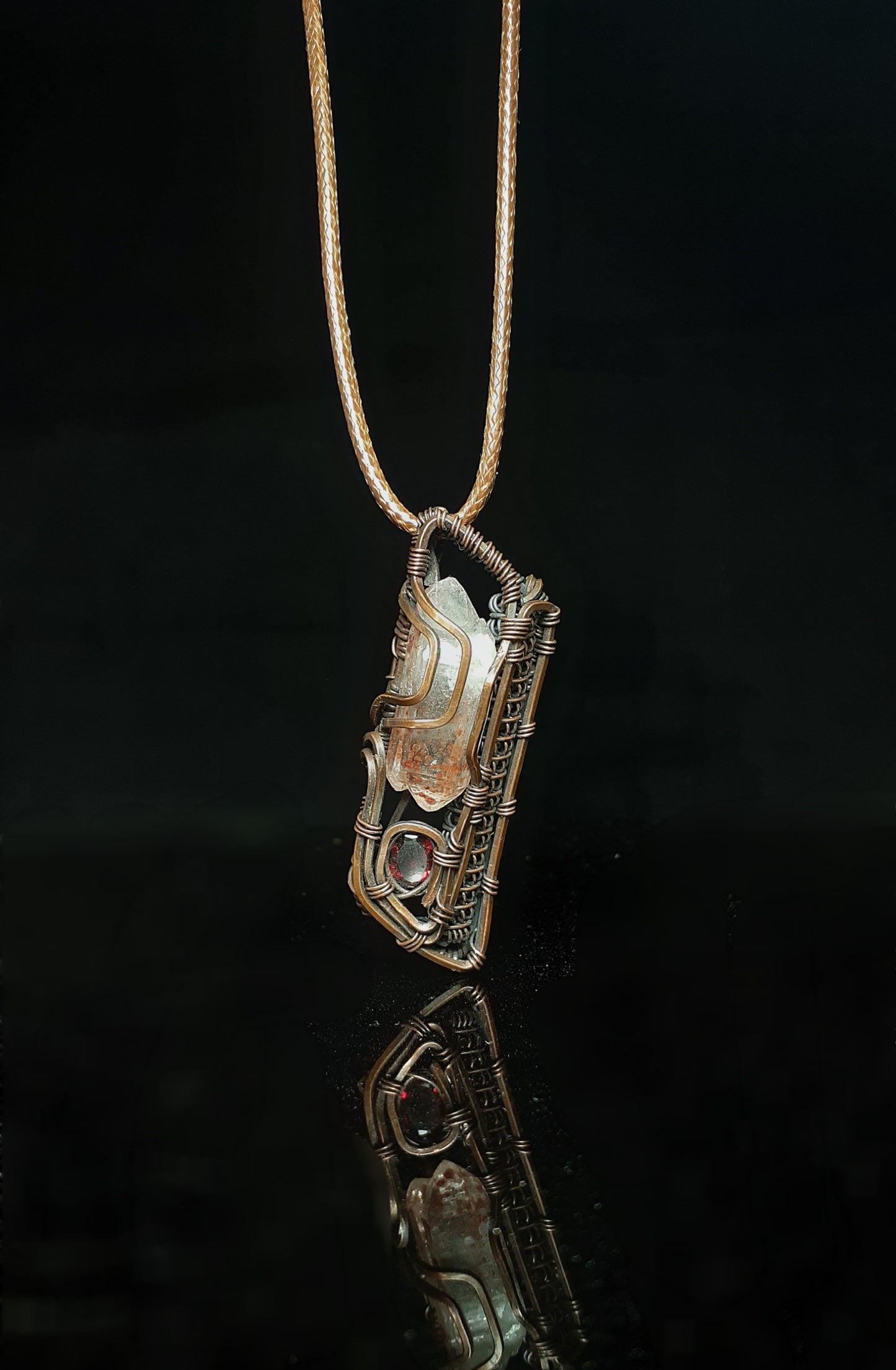Unique Double Terminated Crystal Heady Pendent