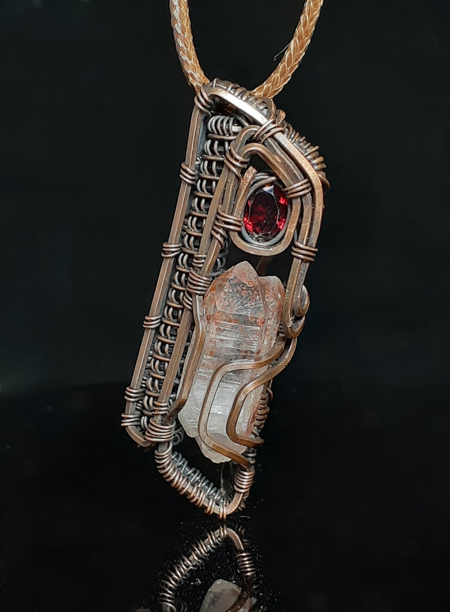 Unique Double Terminated Crystal Heady Pendent