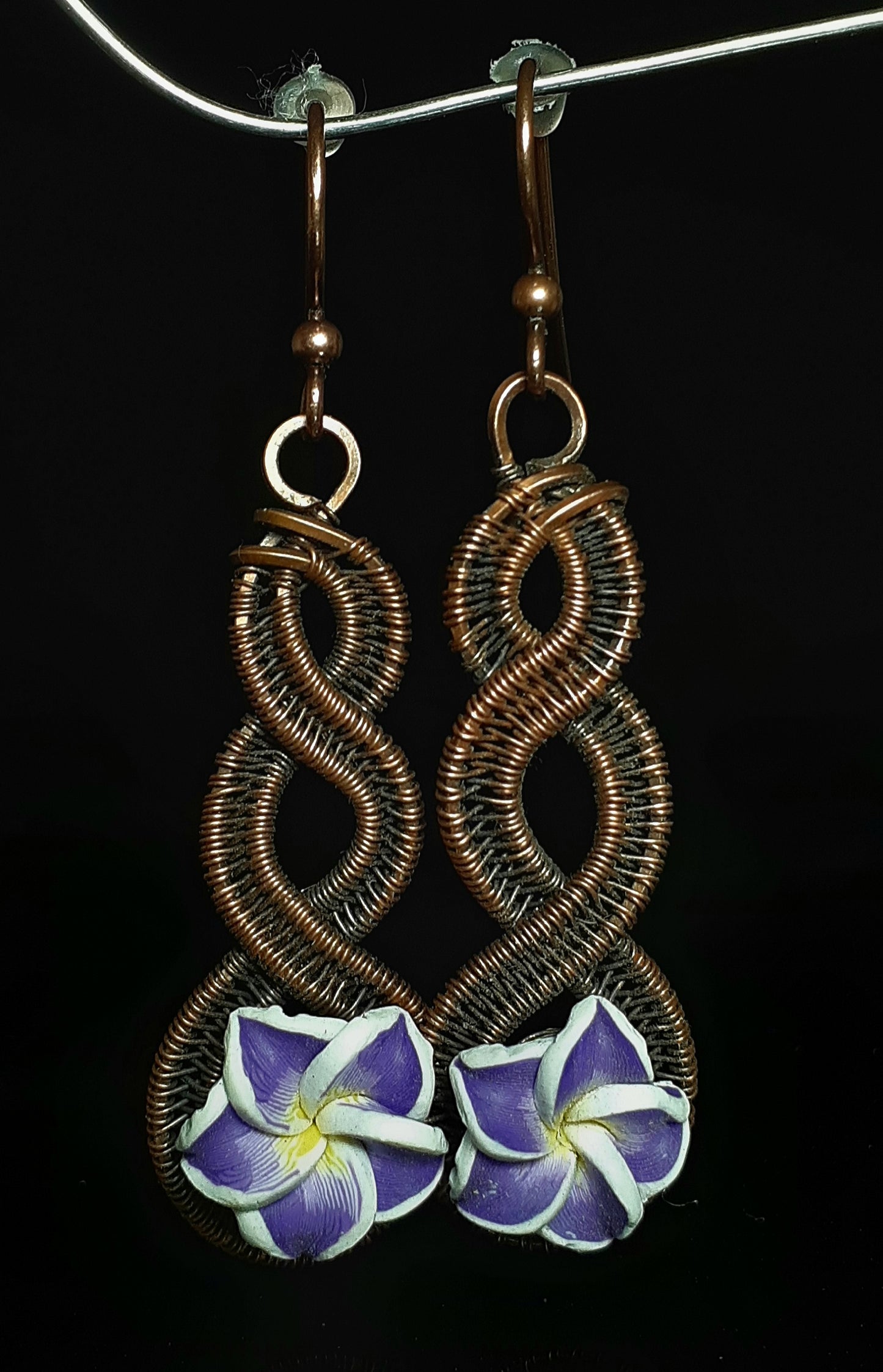 Plumeria / Copper Earrings