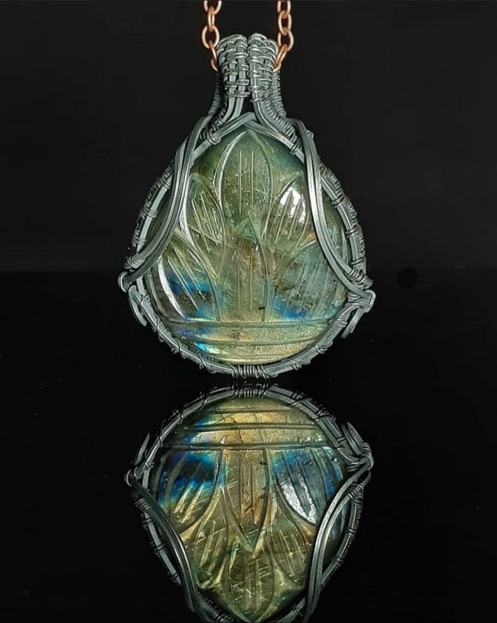 Carved Labradorite Pendent