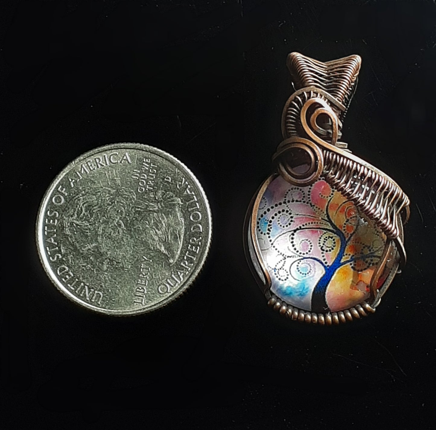 Multicolor Tree of Life Pendant