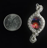 Silver Sunset Tree of Life Pendant