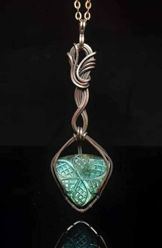 Carved Labradorite Pendant