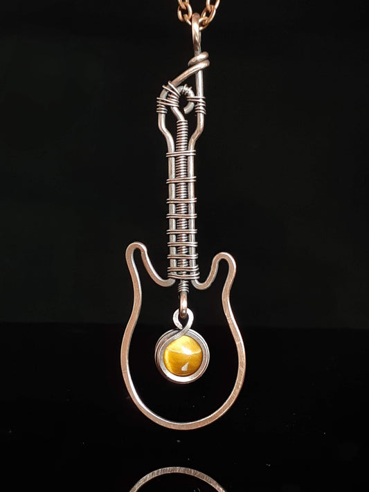 Tiger's Eye Guitar Pendant