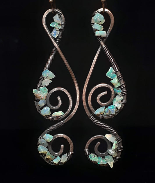 Ethiopian Opal Earrings