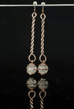 Clear Quartz Sphere Dangle Earrings