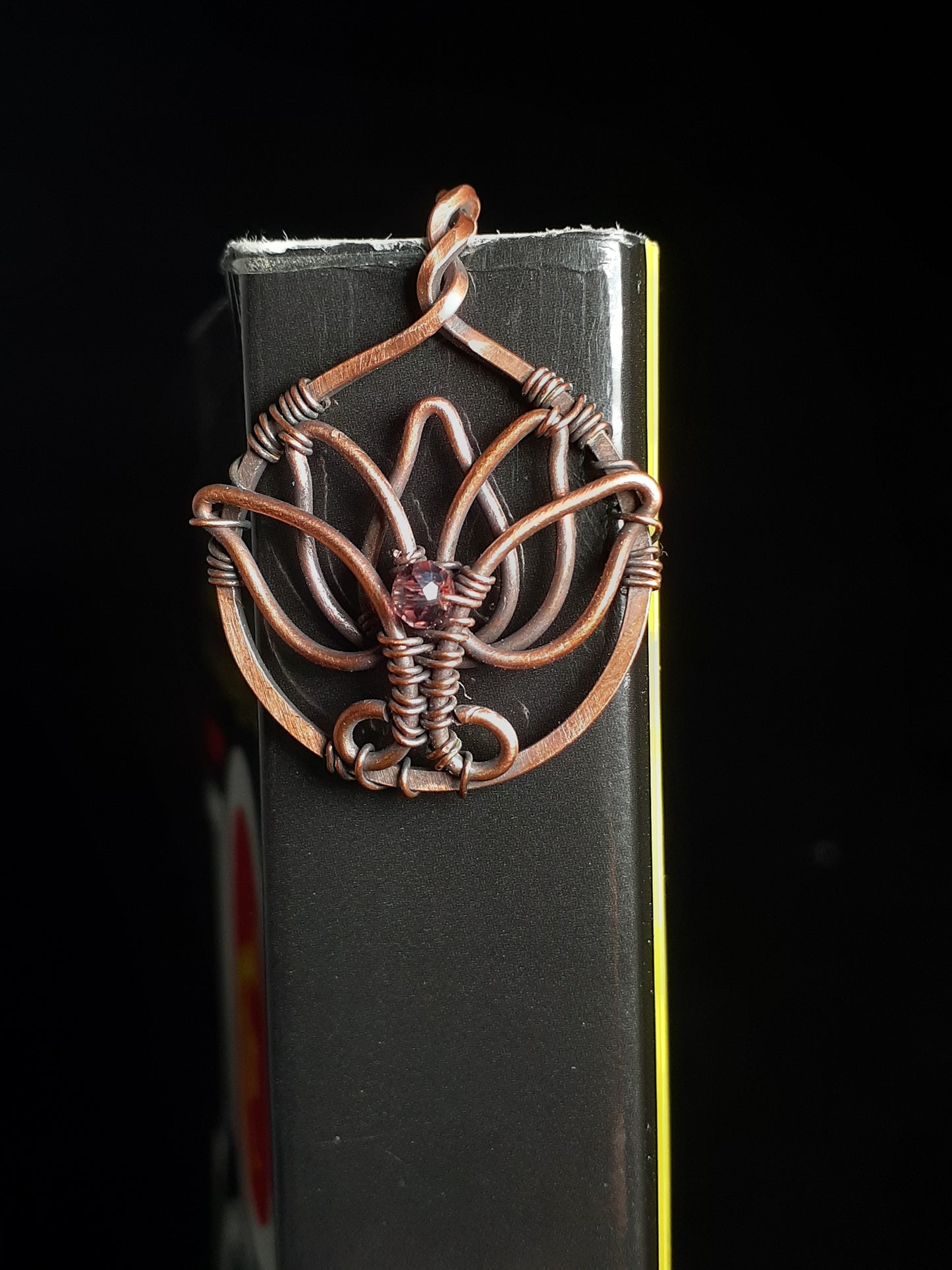 Lotus Flower Circle Book Mark In Purple