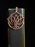 Lotus Flower Circle Book Mark In Purple