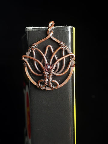 Lotus Flower Circle Book Mark In Purple