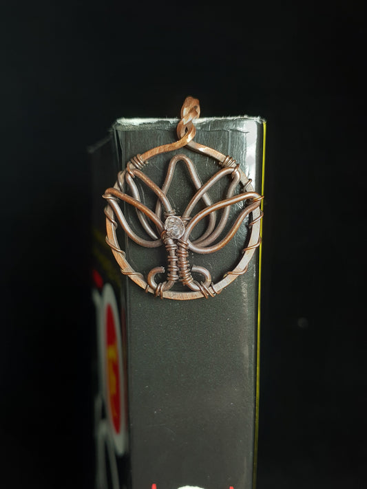 Lotus Flower Circle Book Mark In Pink