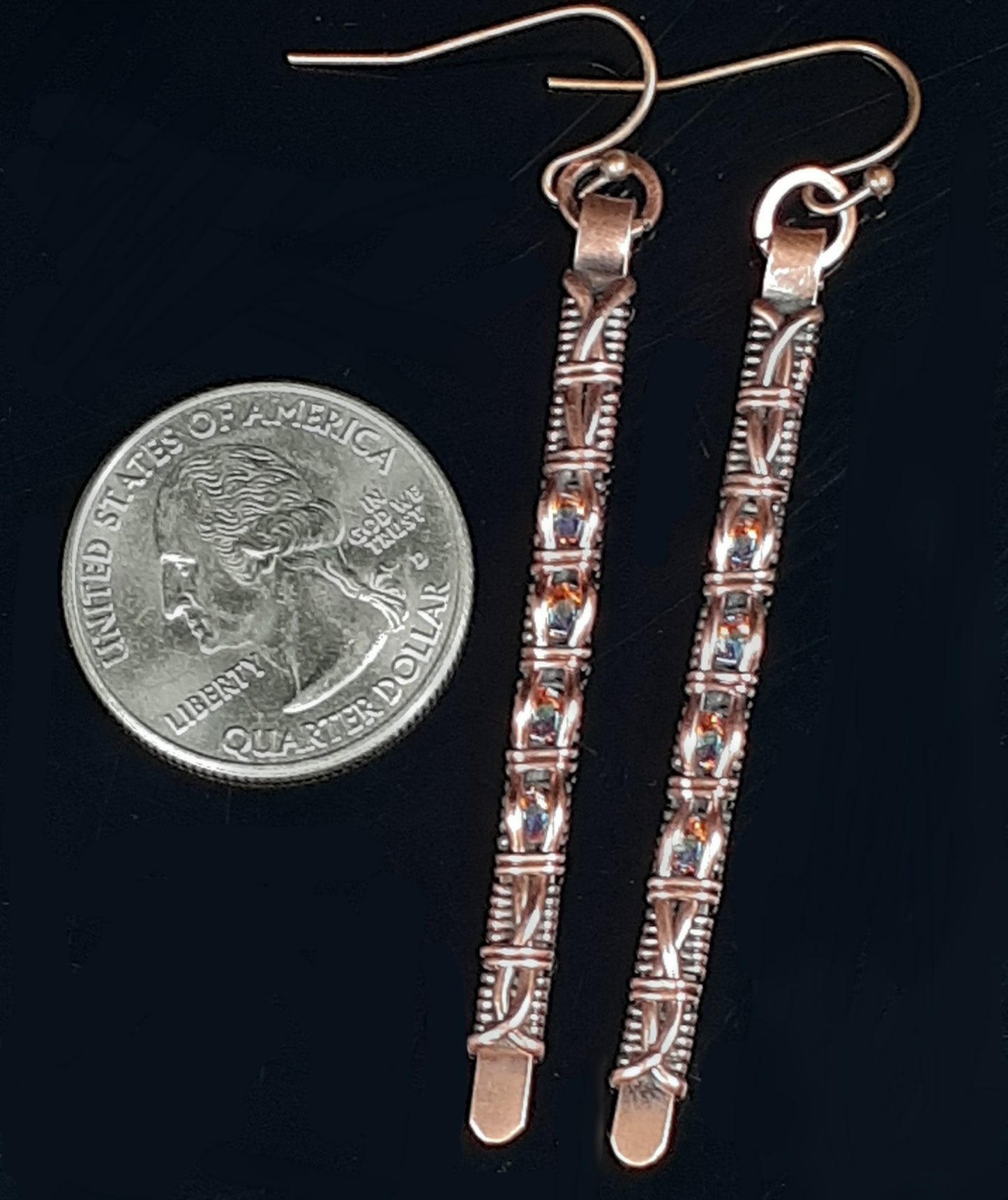 Copper Dangle EarringsSet