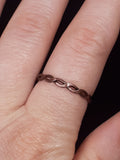 Hammered Copper Stackable Ring Size 7.5