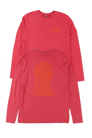 Bison Brick Red Long Sleeve T-Shirt