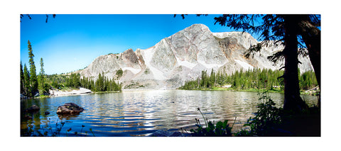 " East Shore Of Lake Marie In The Snowy Range " Panoramic Card