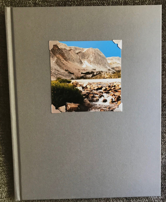Lake Marie Sketchbook Artist: Lisa Edwards - Photographer Color image of Lake Marie in the Snowy Range Mountains, Laramie WY  Grey Sketchbook  Hardcover  11" x 9"  Blank, White Pages