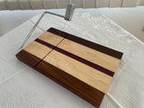 Large Cheese Cutting Board Walnut / Maple / Purpleheart Wood